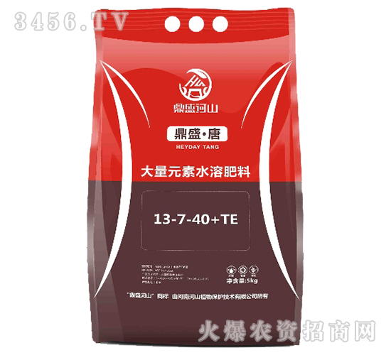 高鉀膨果型大量元素水溶肥料13-7-40+TE-鼎盛·唐-鼎盛河山