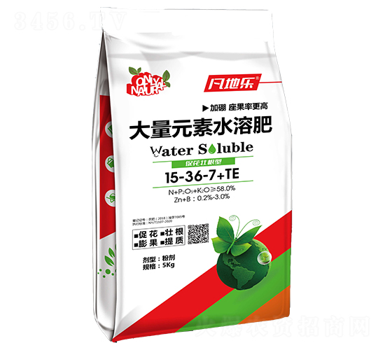 大量元素水溶肥15-36-7+TE-凡地樂-富慧農業(yè)