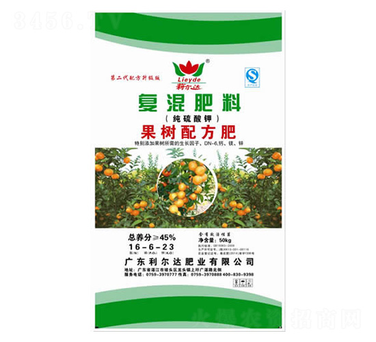 果樹配方專用純硫酸鉀復混肥料16-6-23-利爾達肥業(yè)