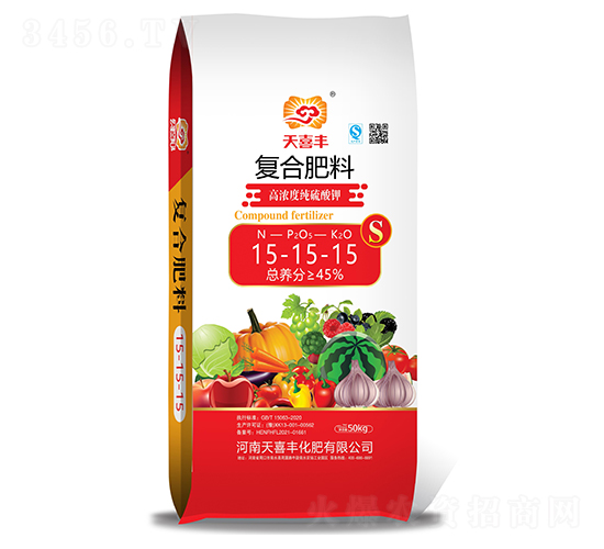 高濃度純硫酸鉀復(fù)合肥料15-15-15-天喜豐