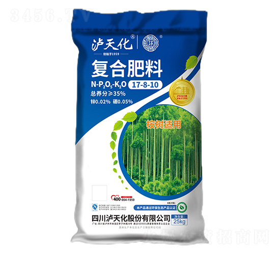 桉樹適用復(fù)合肥料17-8-10-工農(nóng)-瀘天化