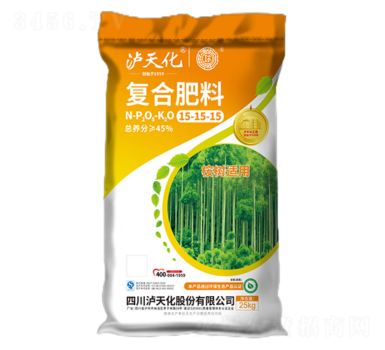 桉樹適用復(fù)合肥料15-15-15-工農(nóng)-瀘天化